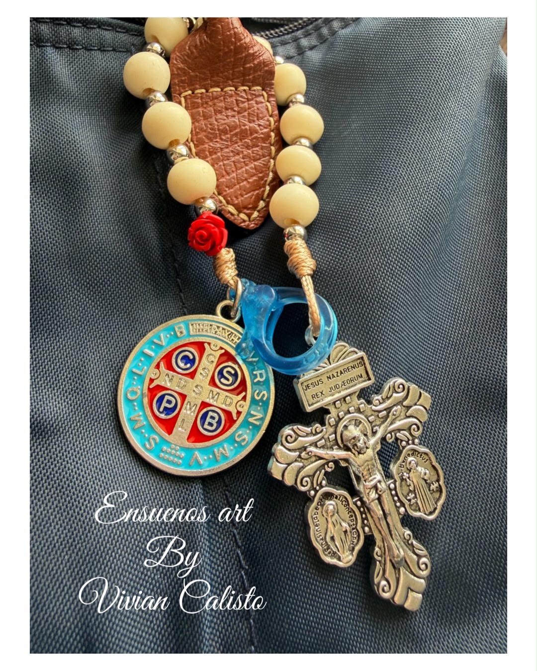 Bag Charm — 10 Bead Rosary