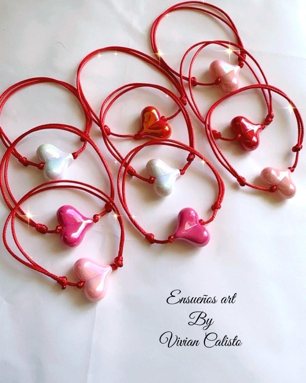 Acrylic Heart — Adjustable Bracelet