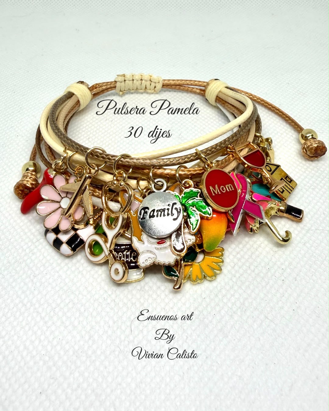 Pamela Historia de Vida — Pulsera 30 Dijes