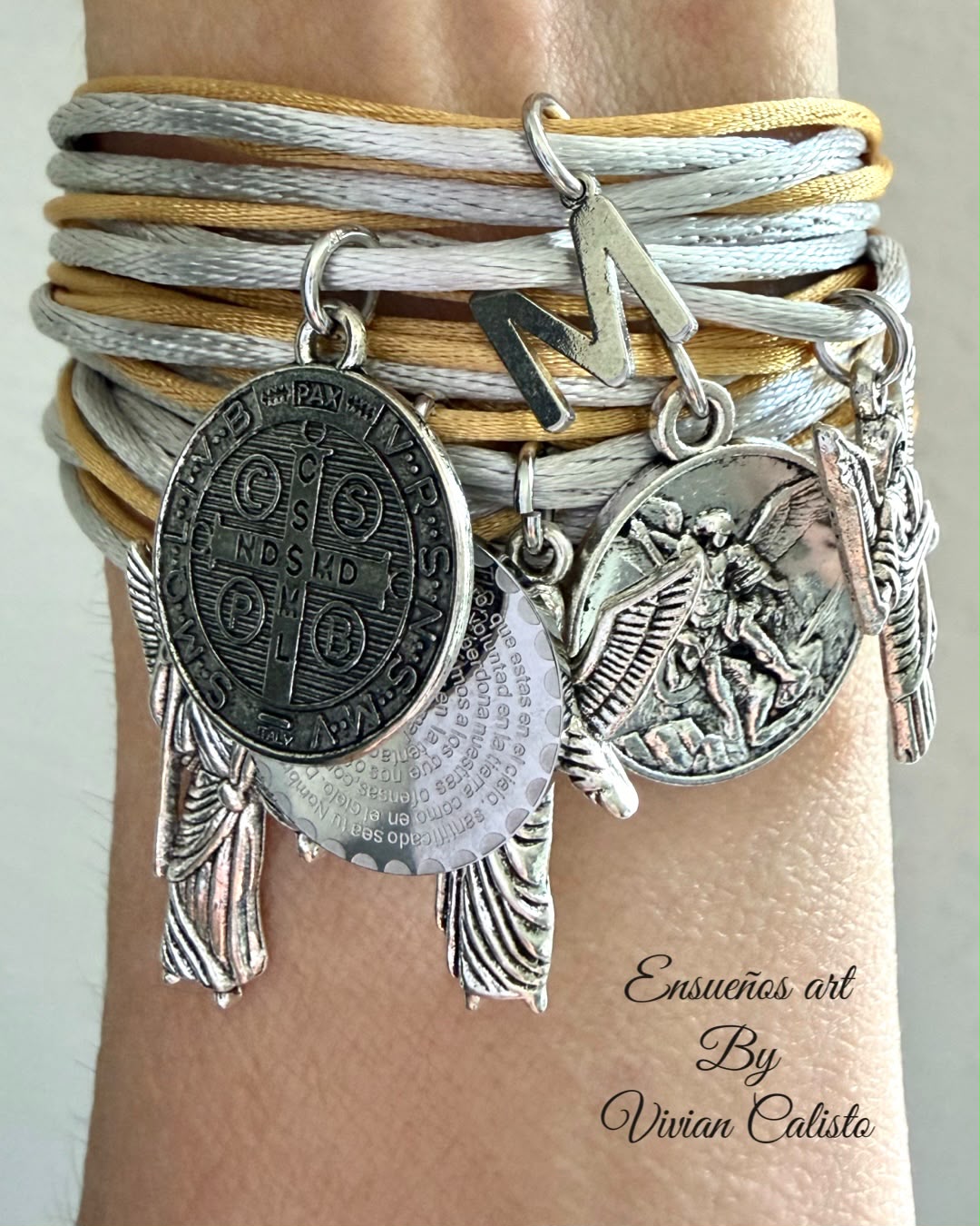 Pamela Silver Gold — Pulsera Ajustable