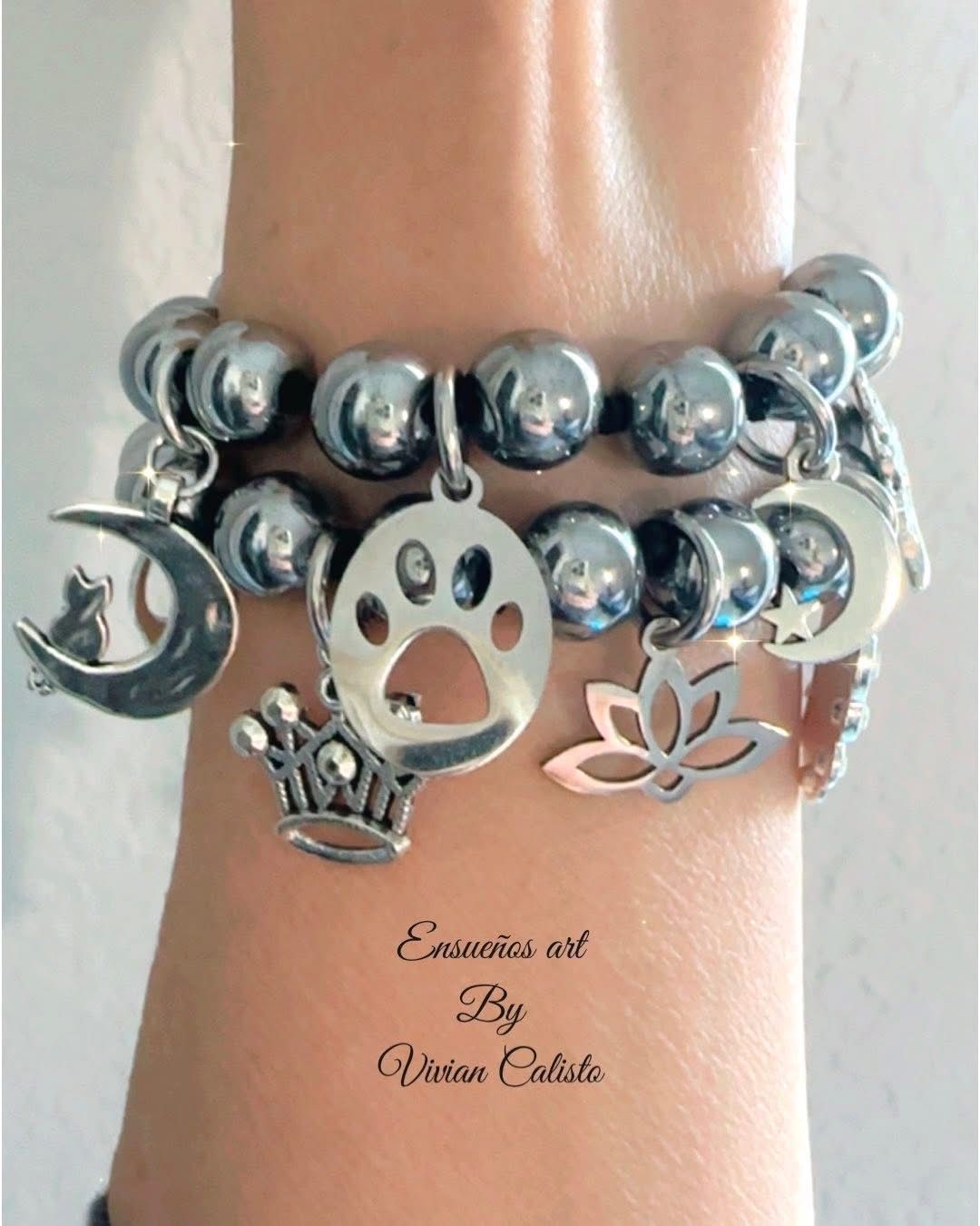 Ashley — Silver Hematite Bracelet