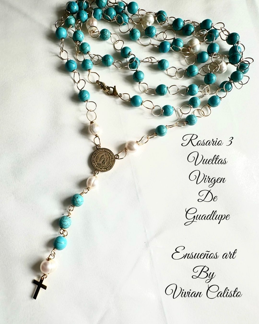 Rosary 3 Vueltas — Turquesa