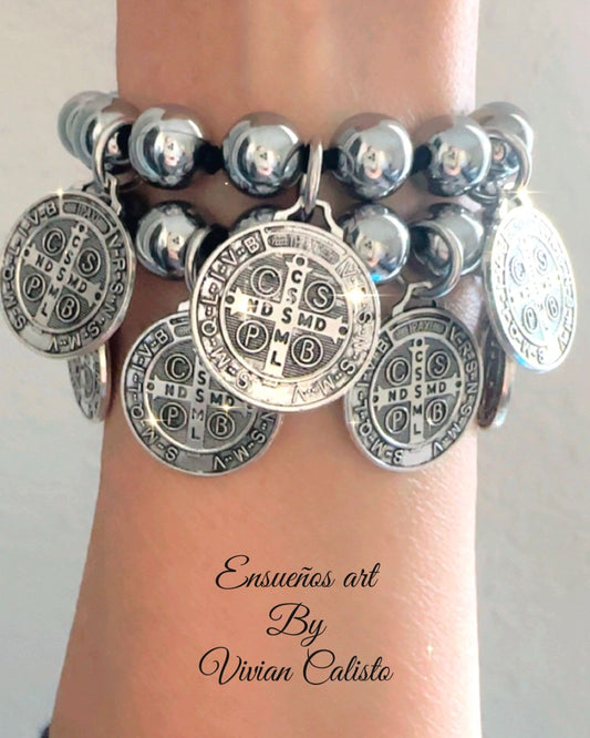 Ashley — Silver Hematite Bracelet