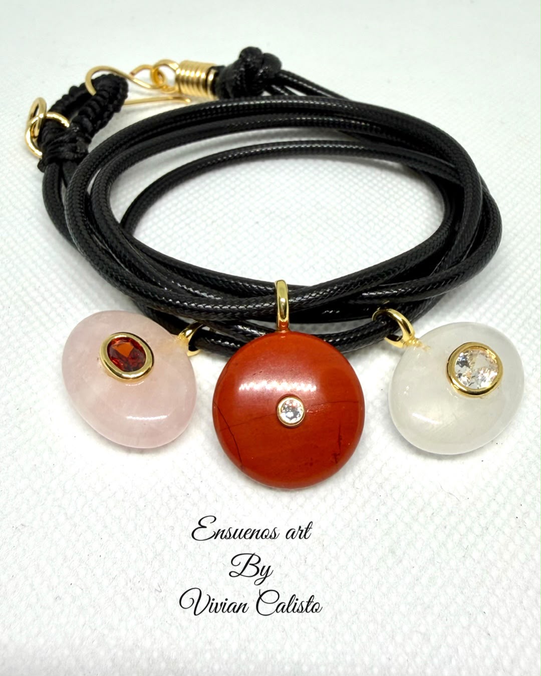 Cuarzo Rosa 2 en 1 — Collar y Pulsera