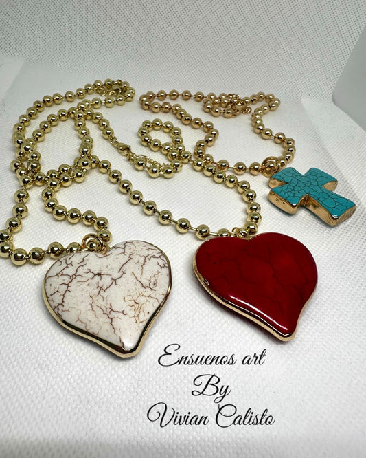 Corazón Turquesa — Collar Ajustable