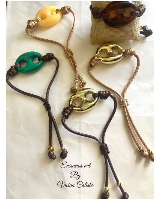 Ginna Adjustable Bracelet — handmade with trendy charm