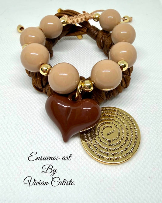 Padre Nuestro Nude Corazón — Conjunto de Pulseras