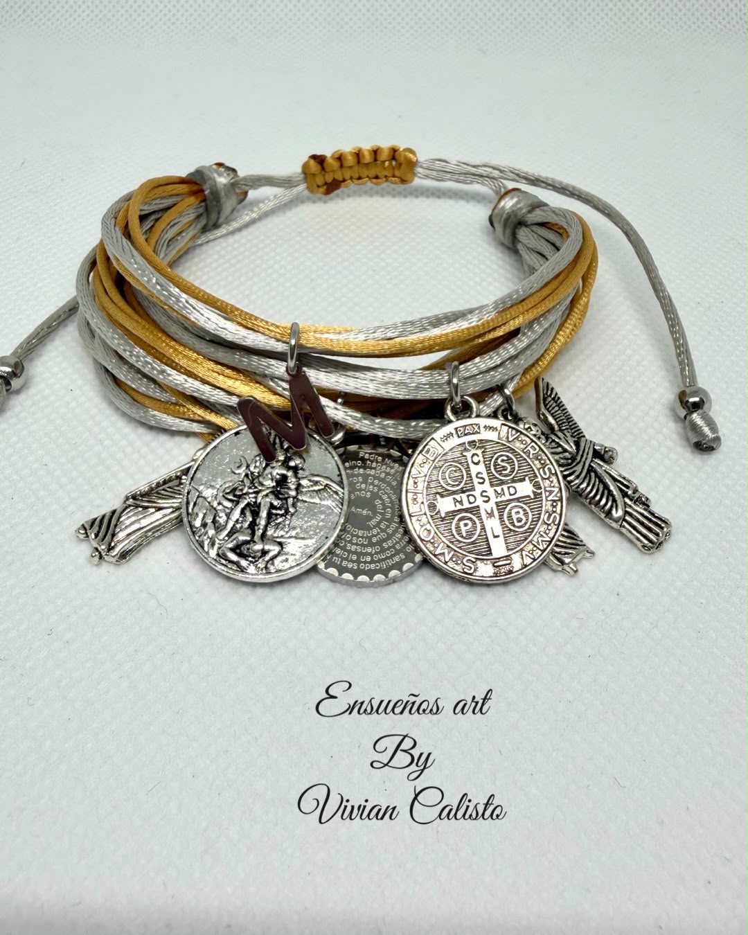 Pamela Silver Gold — Pulsera Ajustable